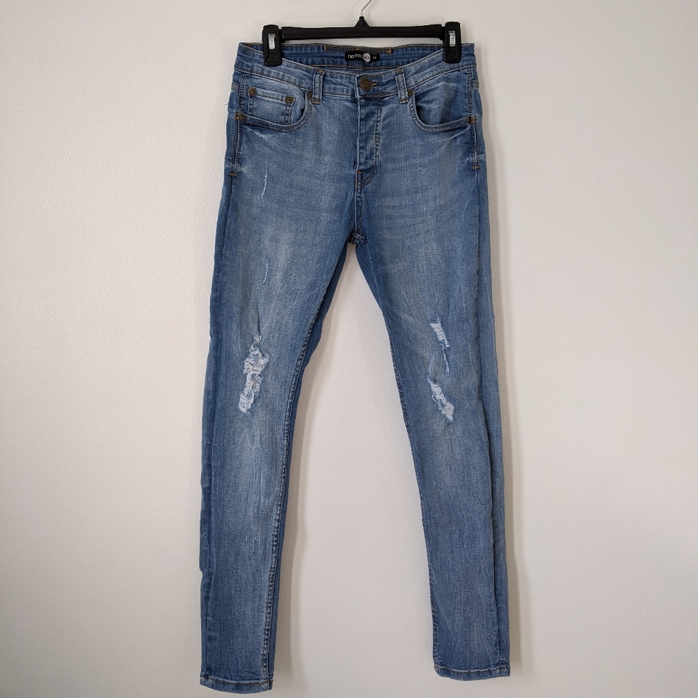 Men's Distressed Super Skinny Jeans